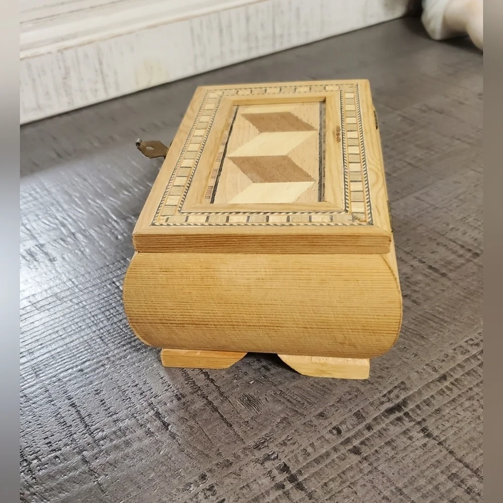 & Other Stories Wooden Jewelry Box with Geometric Design